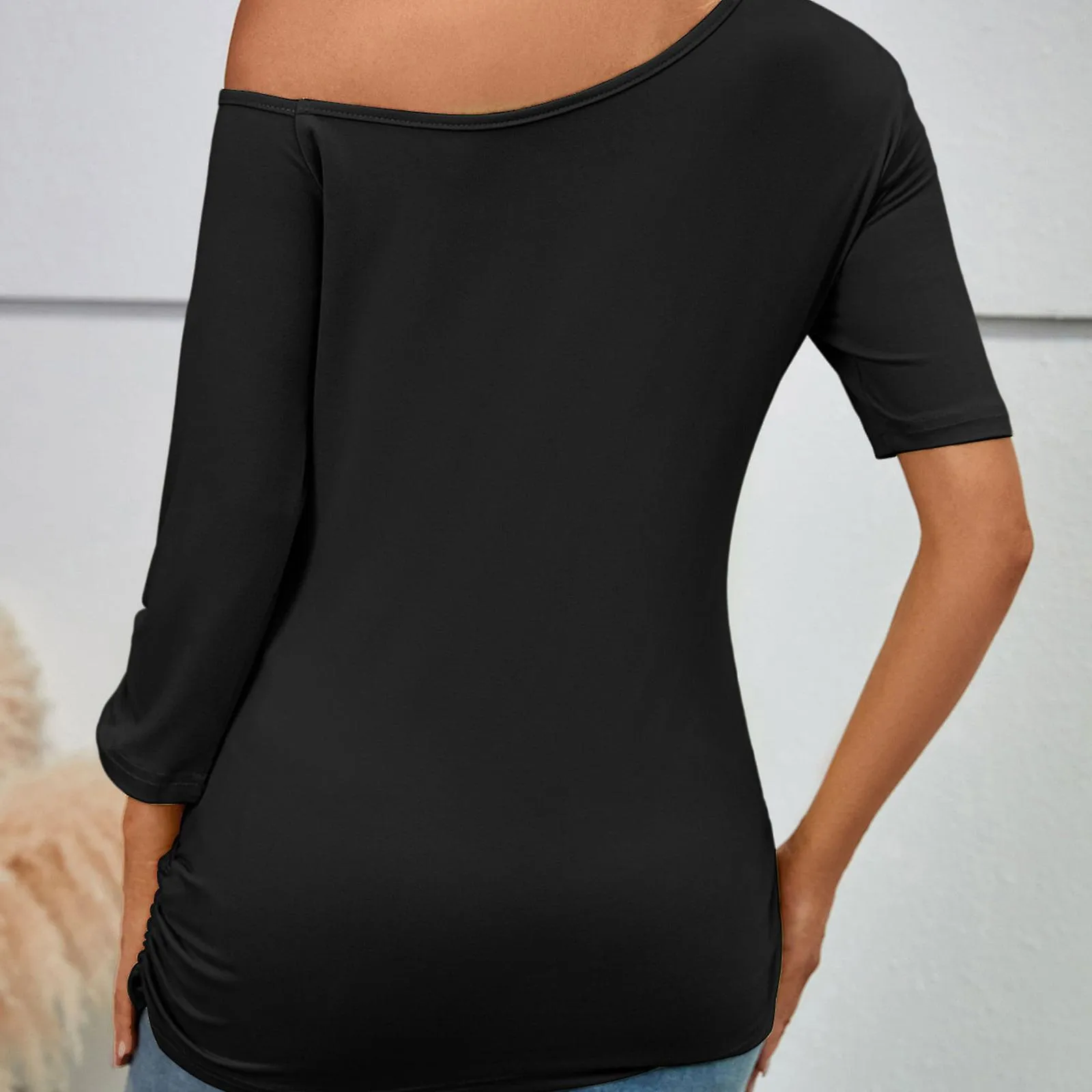 2023 Nuevos atuendos de los 80 Accesorios de disfraces para mujeres, Camiseta con hombros descubiertos Estampado Tutú Diadema Pe