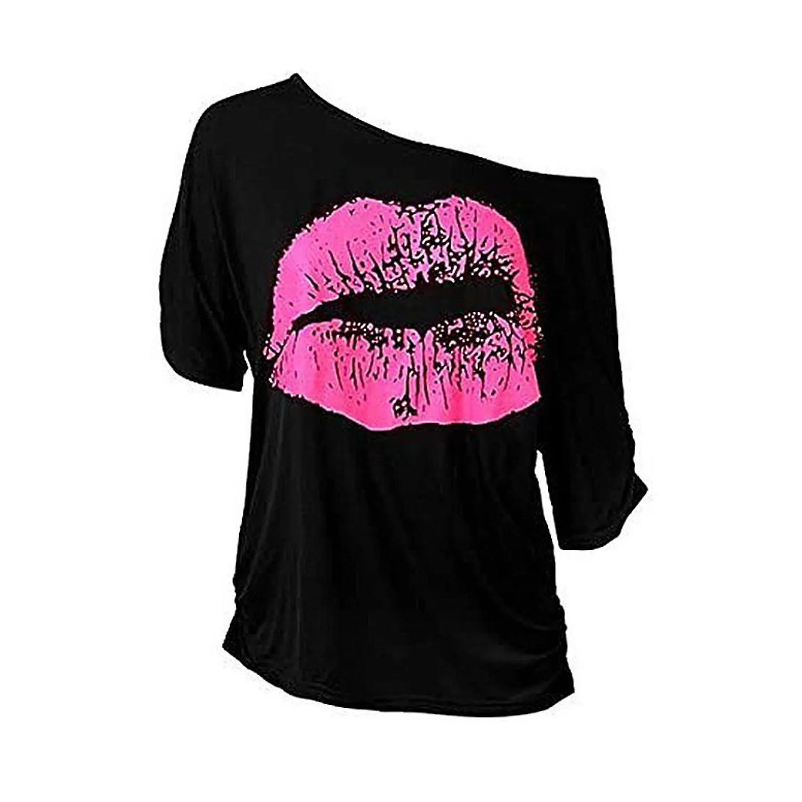 2023 Nuevos atuendos de los 80 Accesorios de disfraces para mujeres, Camiseta con hombros descubiertos Estampado Tutú Diadema Pe