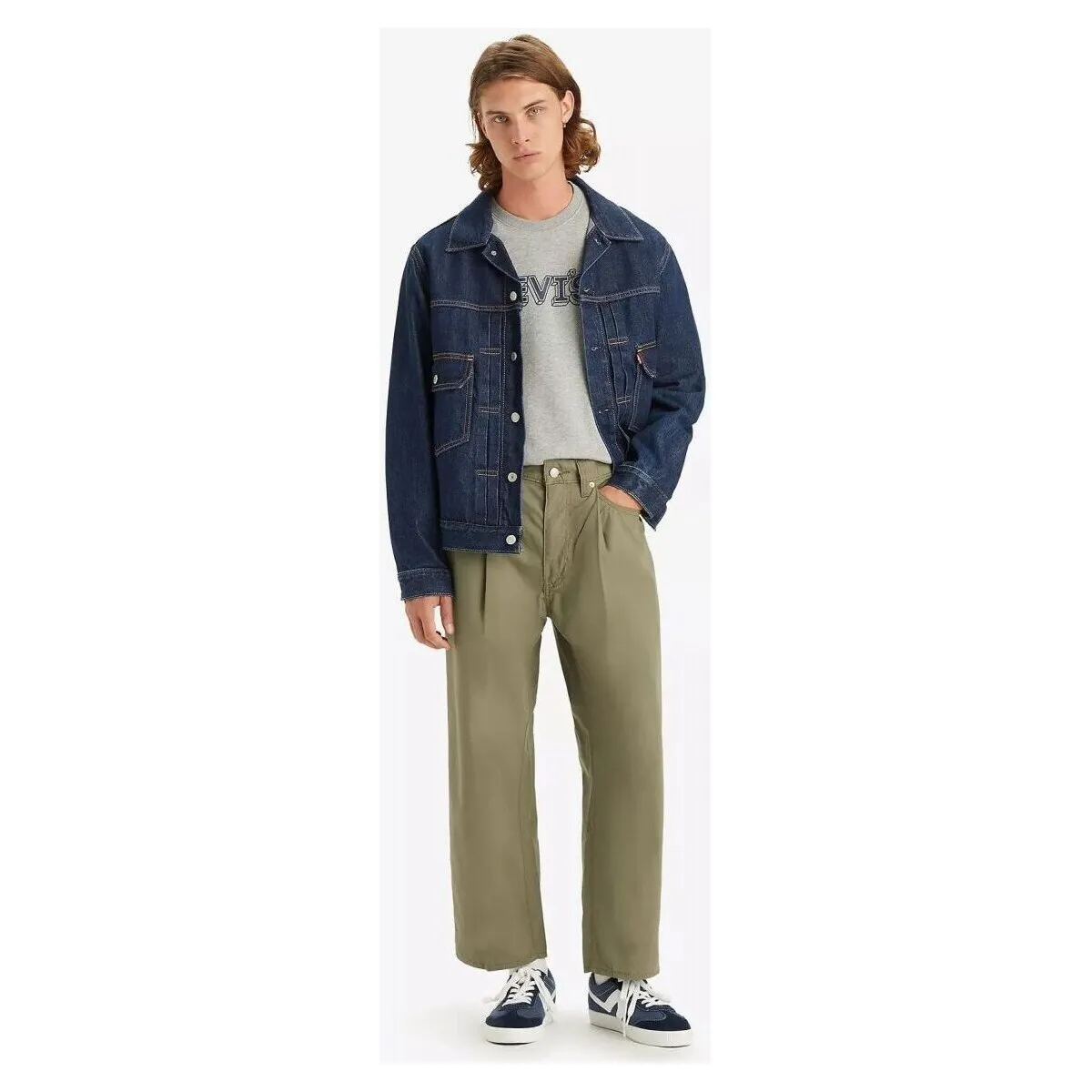 39957 0009  STAY LOOSE PLEATED CROPSMOKEY OLIVE