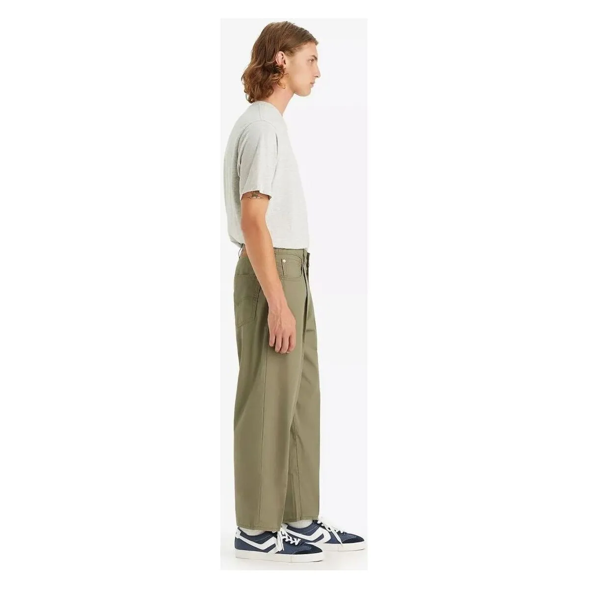39957 0009  STAY LOOSE PLEATED CROPSMOKEY OLIVE