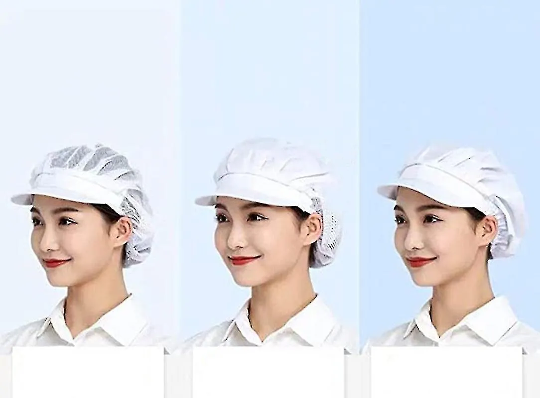 4PCS CHEF HATS  COCINA COCINA REDES PARA EL CABELLO TAPAS DE SERVICIO DE ALIMENTOS PARA ADULTOS TW