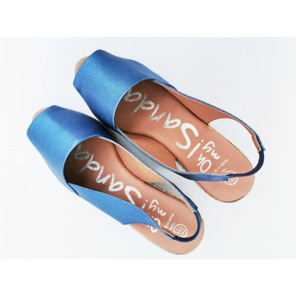 Alpargata de piel 3900 sandals cuña baja