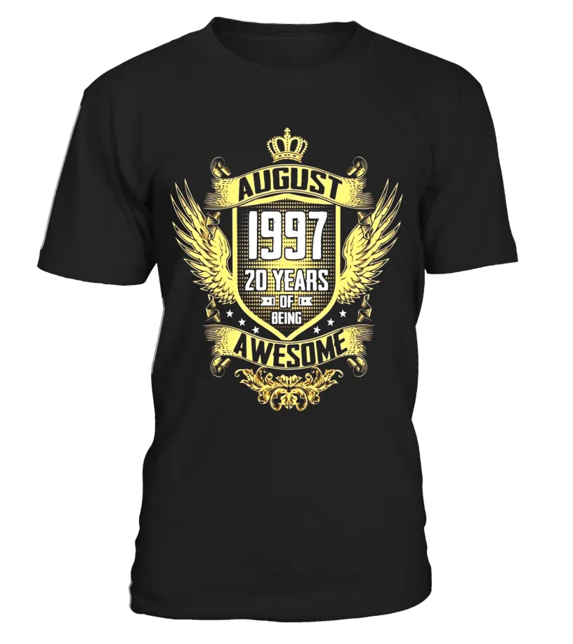 AUGUST 1997 SHIRT, 20 YEARS OF BEING AWESOME TSHIRT  LIMITED EDITION CAMISETA CUELLO REDONDO UNISEX