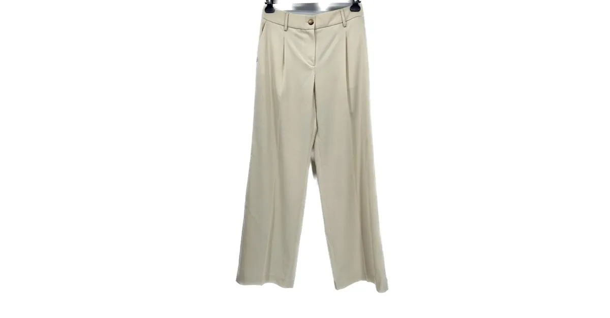 Autre Marque NO FIRMA / Pantalón UNSIGNED T.fr 36 poliéster Crudo 