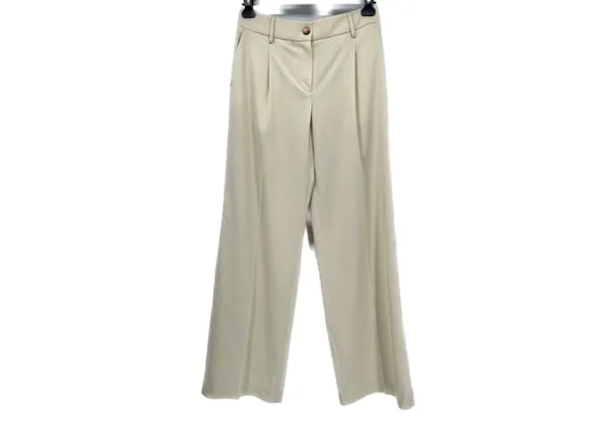 Autre Marque NO FIRMA / Pantalón UNSIGNED T.fr 36 poliéster Crudo 