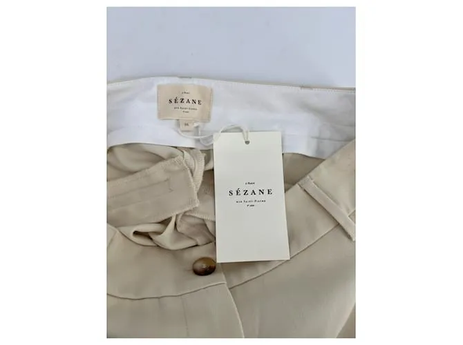 Autre Marque NO FIRMA / Pantalón UNSIGNED T.fr 36 poliéster Crudo 