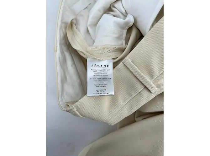 Autre Marque NO FIRMA / Pantalón UNSIGNED T.fr 36 poliéster Crudo 