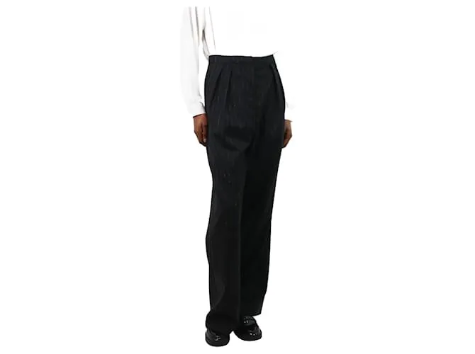 AUTRE MARQUE PANTALóN ANCHO NEGRO DE RAYA DIPLOMáTICA  TALLA FR 34 