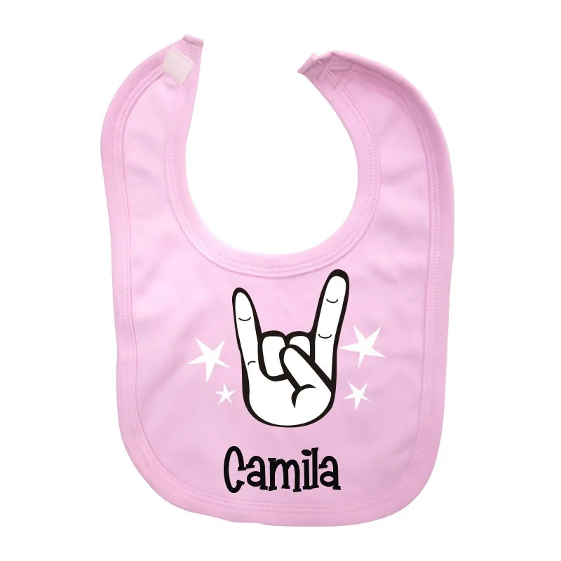 Babero de Tela Personalizado Rockero