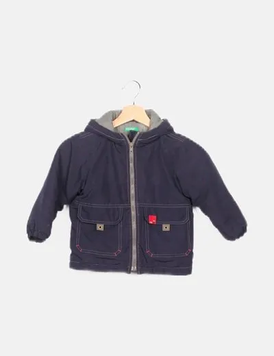 Benetton Chaqueta azul casual