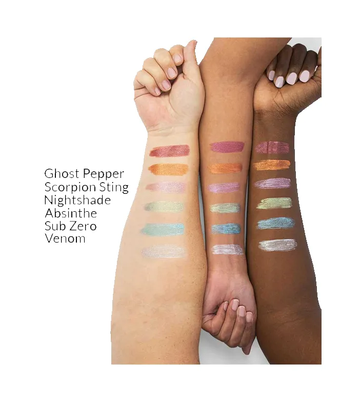 BH COSMETICS  SOMBRA DE OJOS LíQUIDA POISON SHOCK  NIGHTSHADE