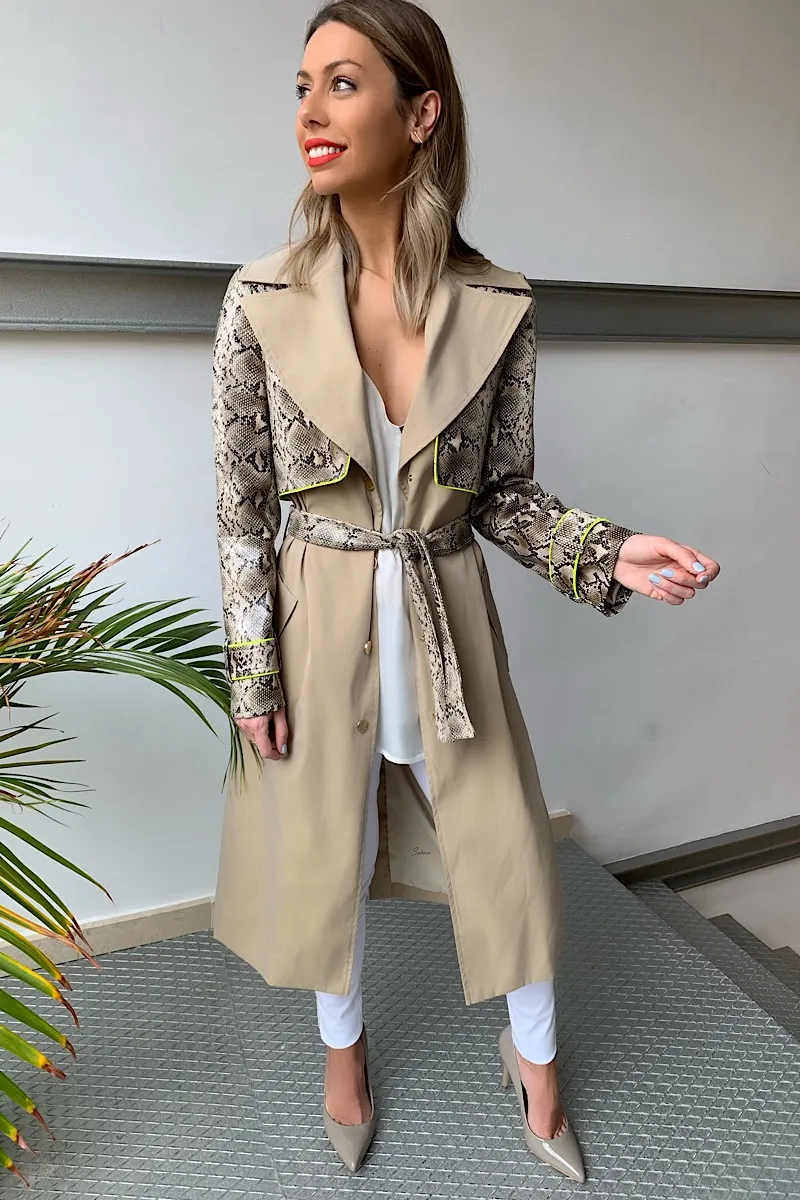Blusa Combinada Tejido Satinado
