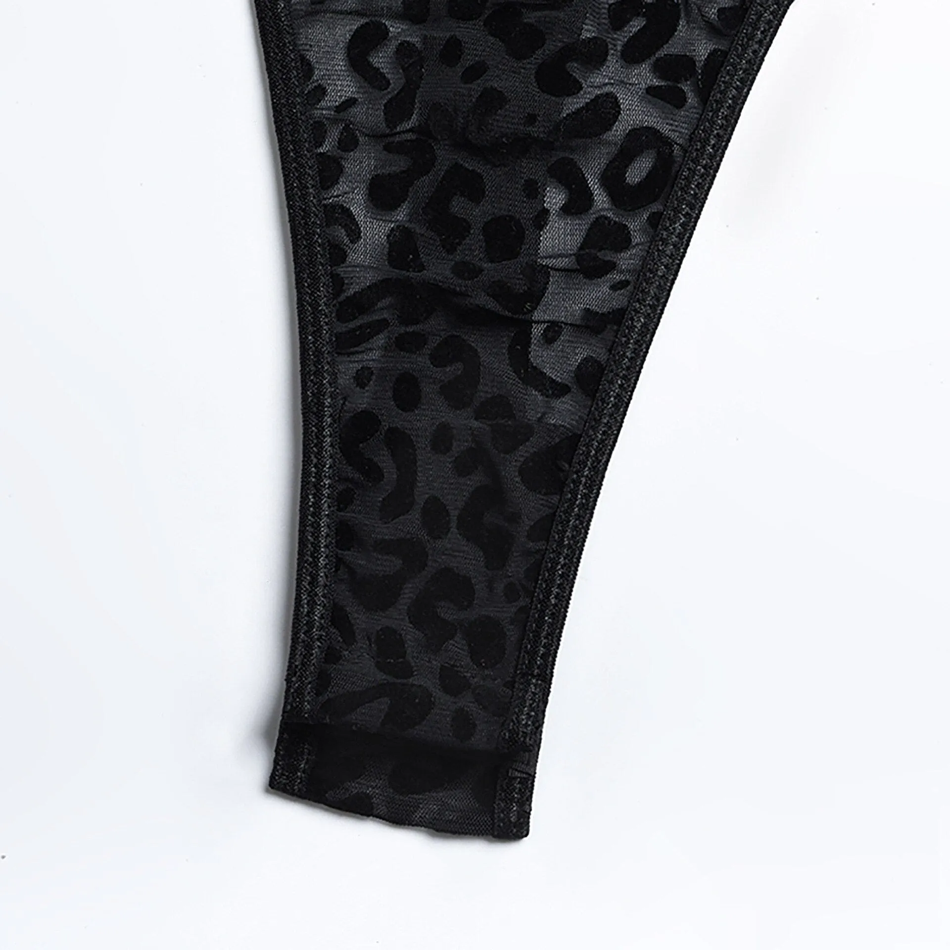 Body de bandas elásticas con estampado de leopardo