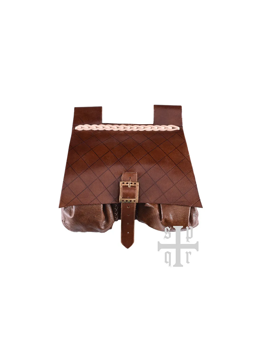 Bolso medieval de cuero, siglo XIV, varios colores