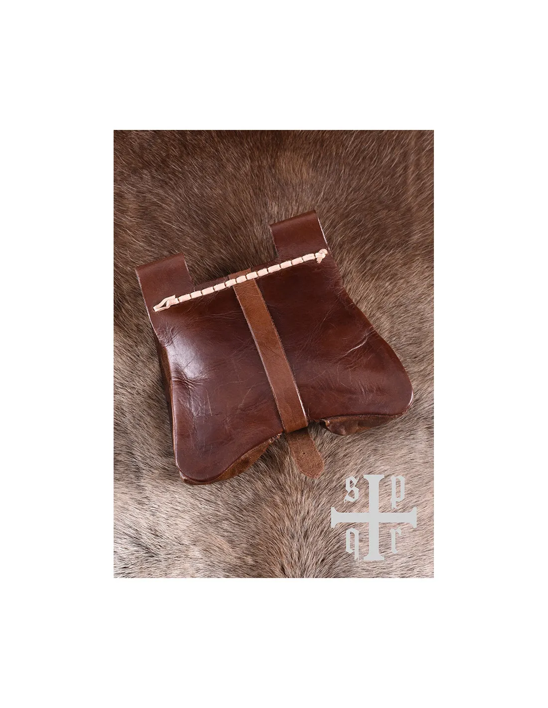 Bolso medieval de cuero, siglo XIV, varios colores