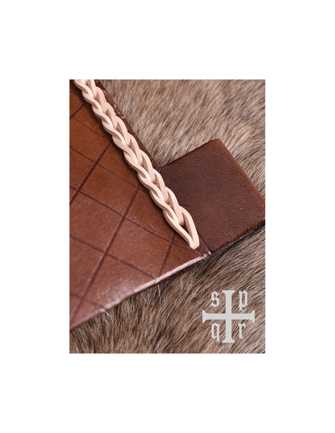 Bolso medieval de cuero, siglo XIV, varios colores