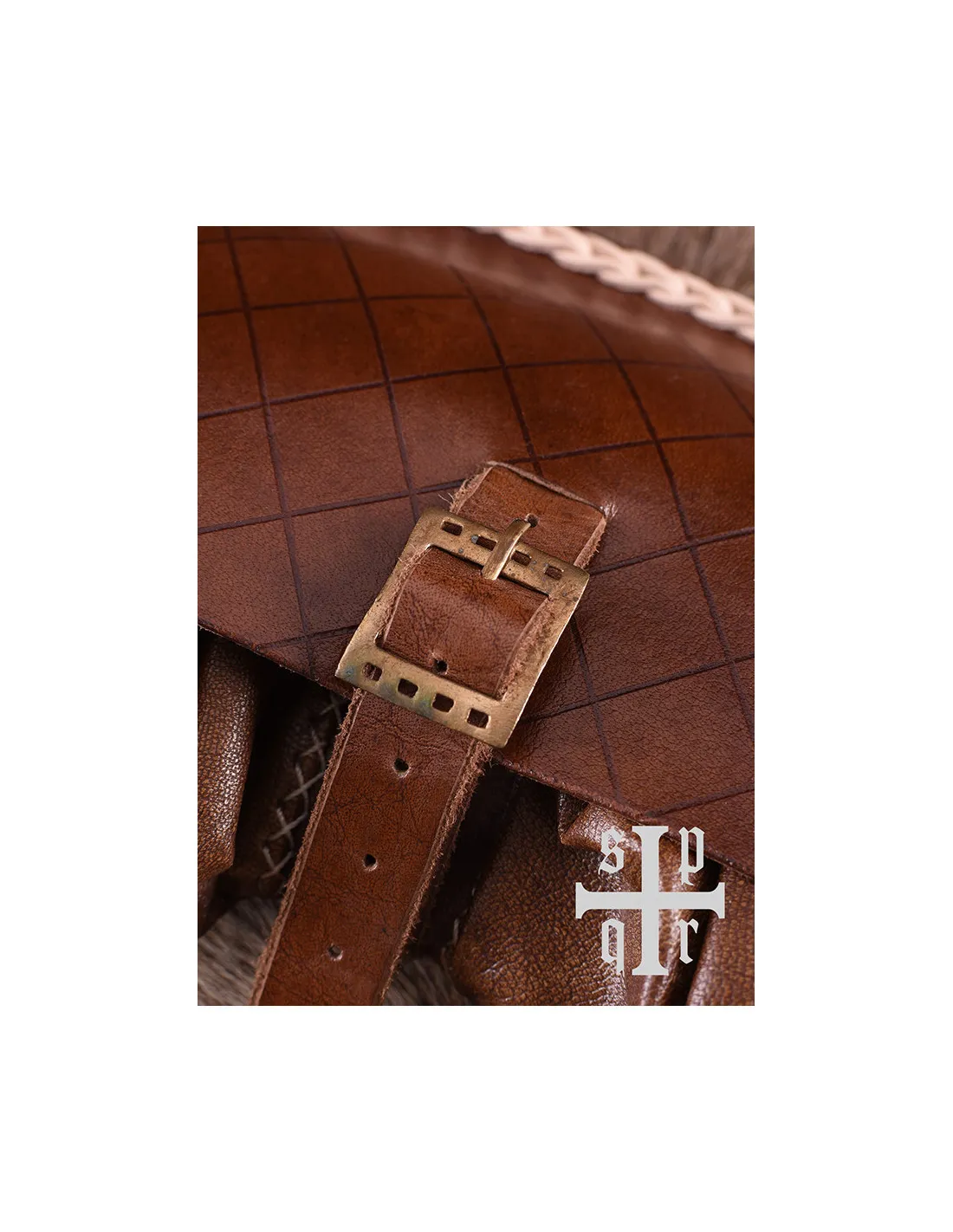 Bolso medieval de cuero, siglo XIV, varios colores
