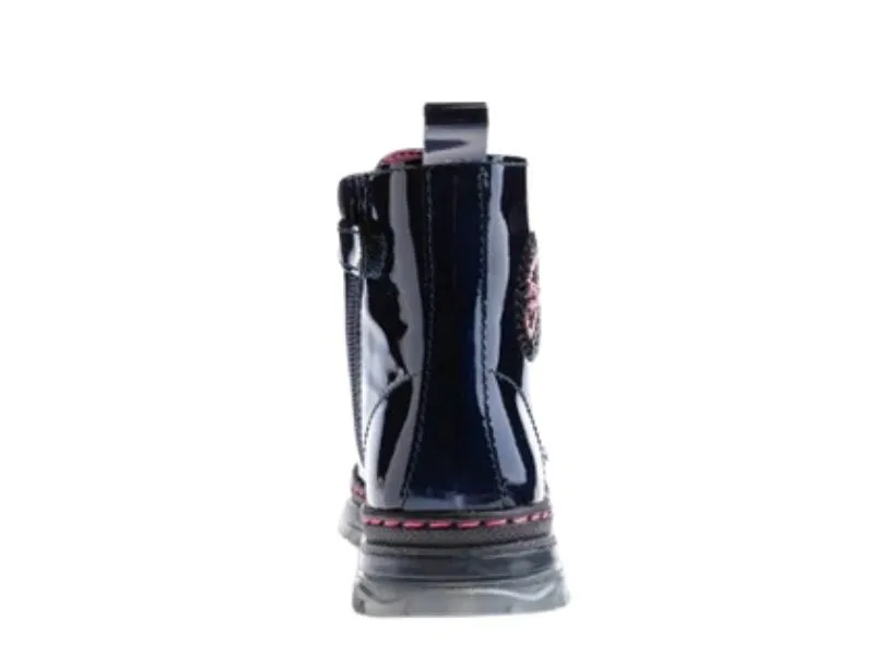BOTA PARA NIÑA CON CORDÓN Y CREMALLERA PABLOSKY AZUL CHAROL 434229