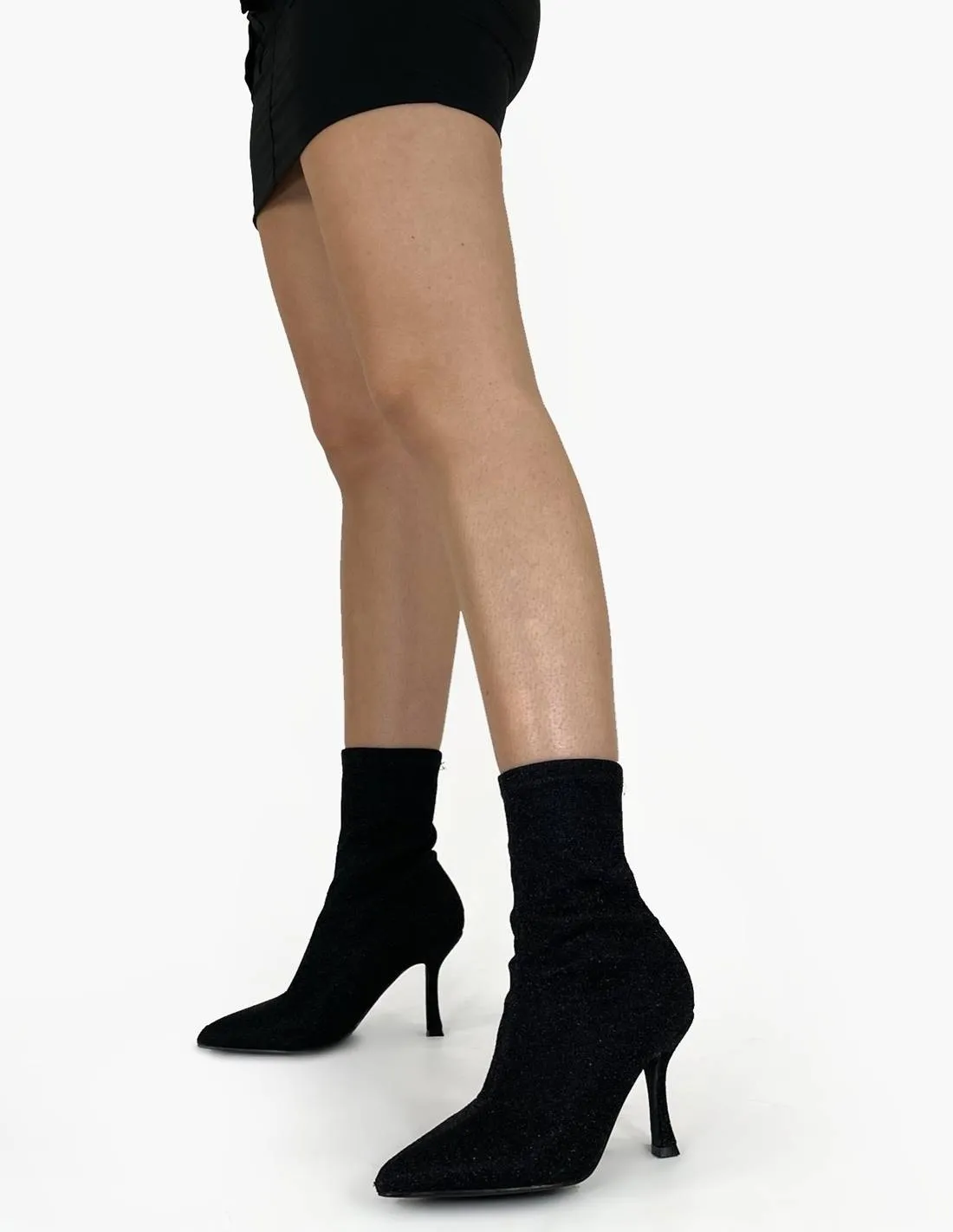 Botin brillo negro
