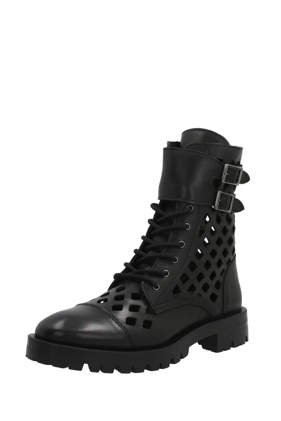 BOTIN MILITAR DE PIEL NEGRO