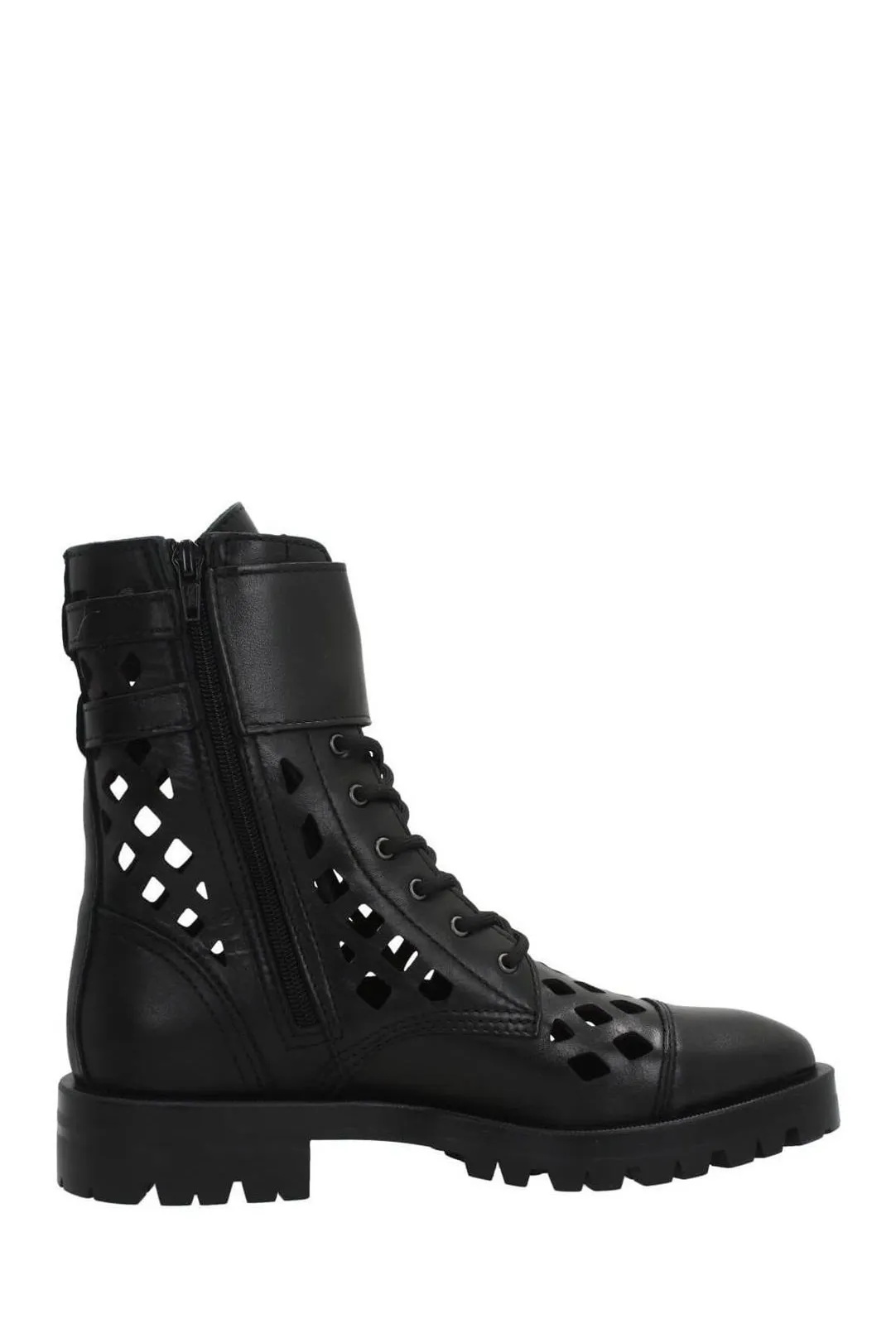 BOTIN MILITAR DE PIEL NEGRO