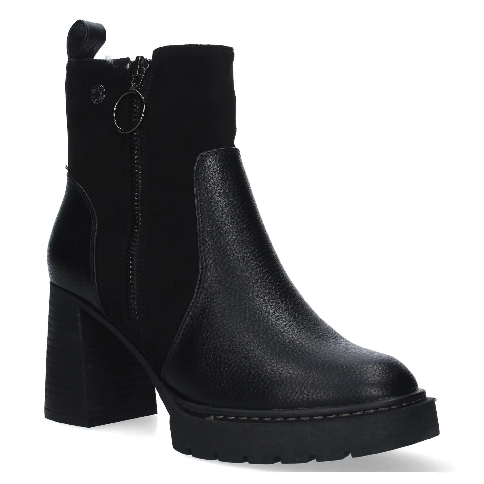 BOTINES DE TACóN COMODO CON CREMALLERA PARA MUER COLOR NEGRO VR3557