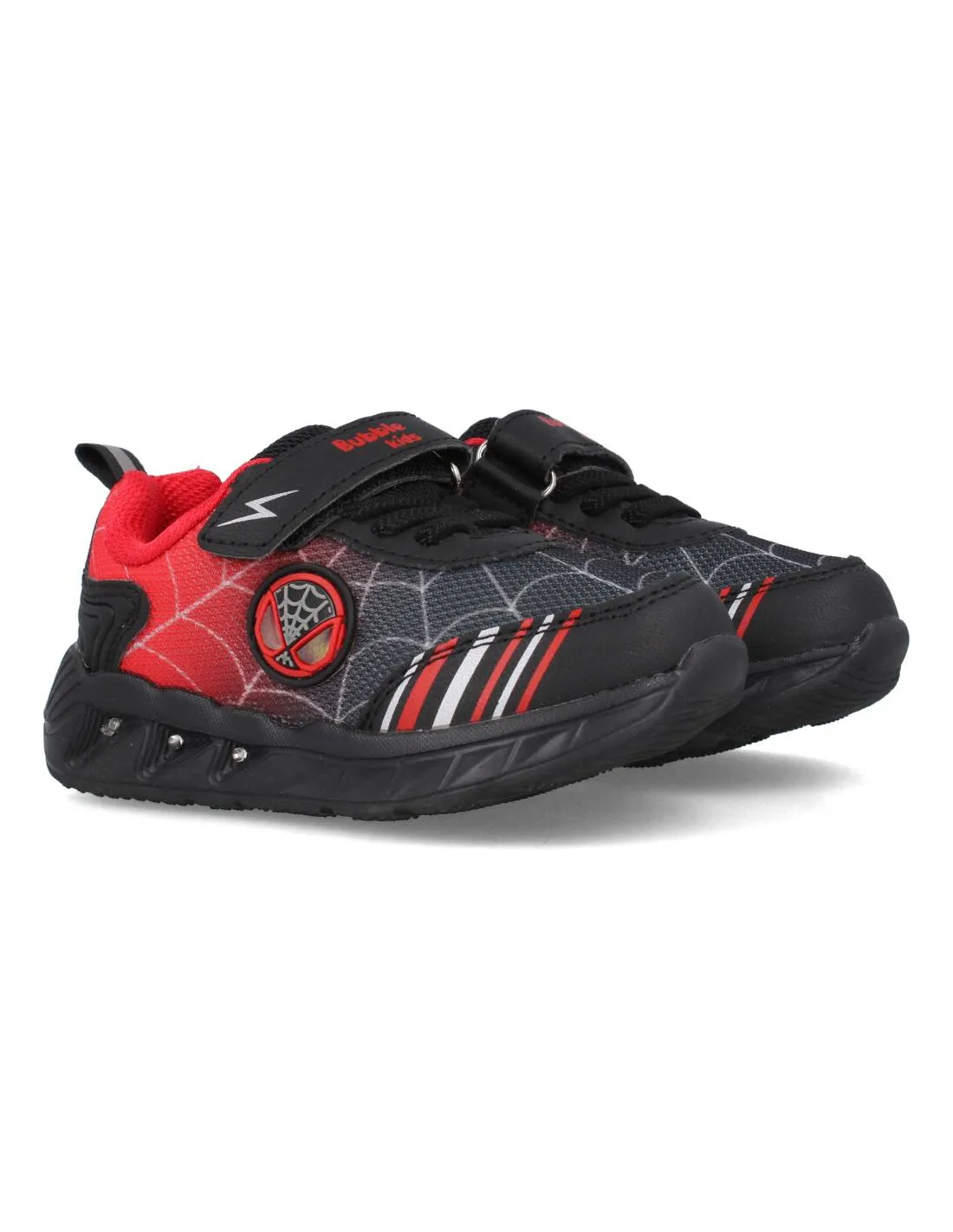 BUBBLE KIDS  DEPORTIVA CON LUCES HOMBRE ARAñA NEGRO