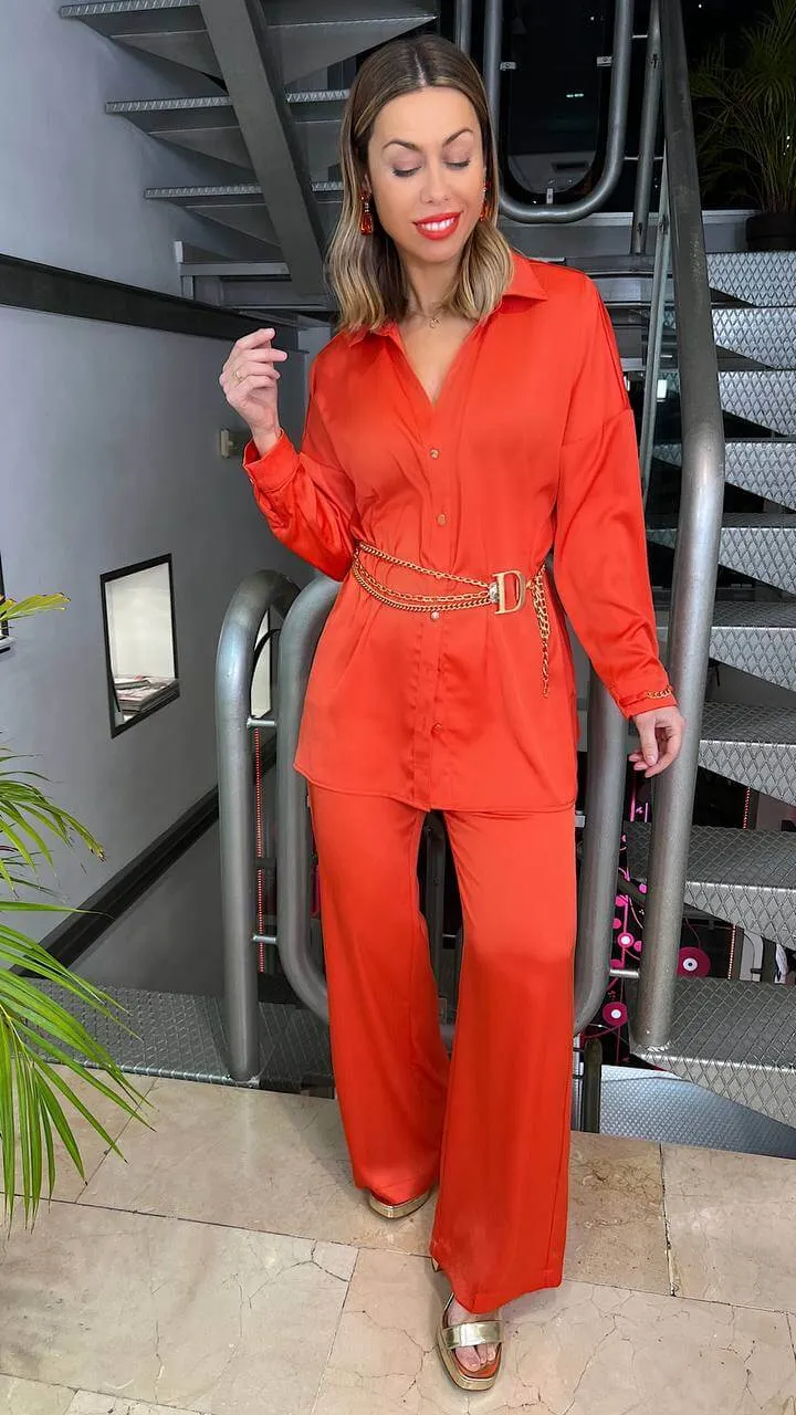 Camisa + Pantalón  Gold Orange Cadena Manga