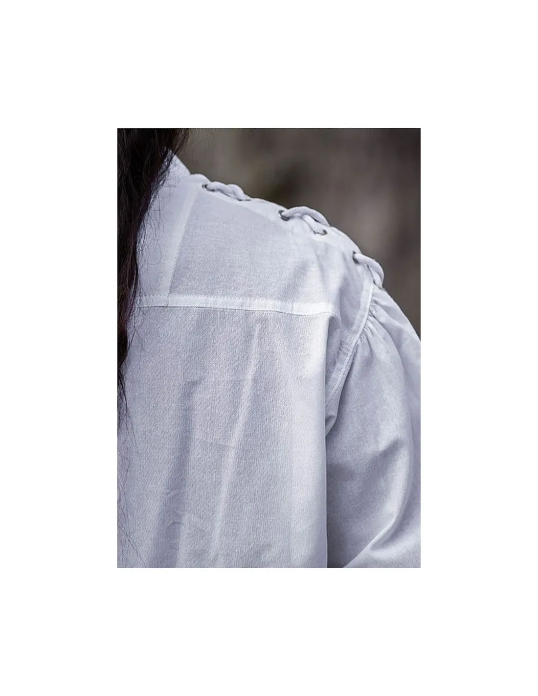 Camisa medieval con lazos modelo Gustavo, color blanco