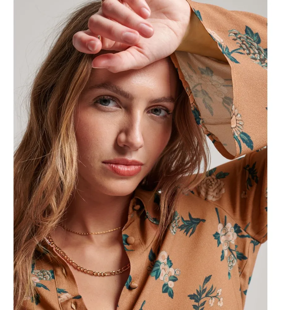 Camisa Studios de los setenta marrón