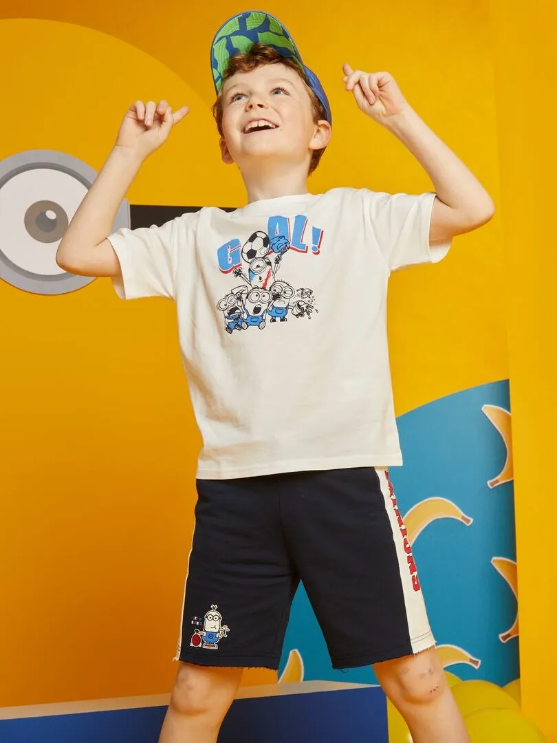 CAMISETA DE ALGODóN CON CUELLO REDONDO 'MINIONS'  BLANCO