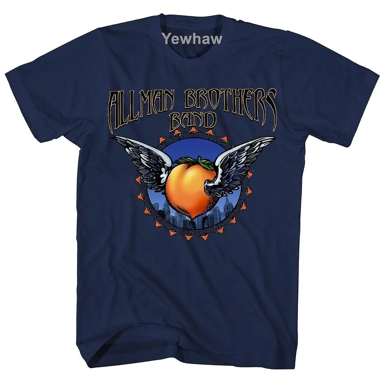 Camiseta de la banda de los hermanos Allman melocotón volador la camisa