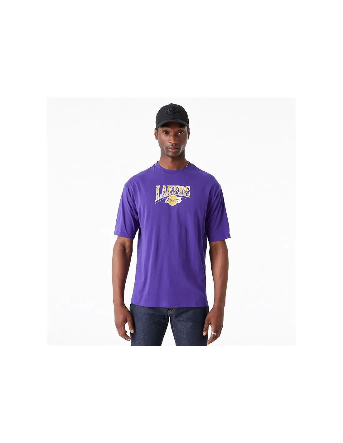 Camiseta New Era Oversized LA Lakers NBA Championship Morado