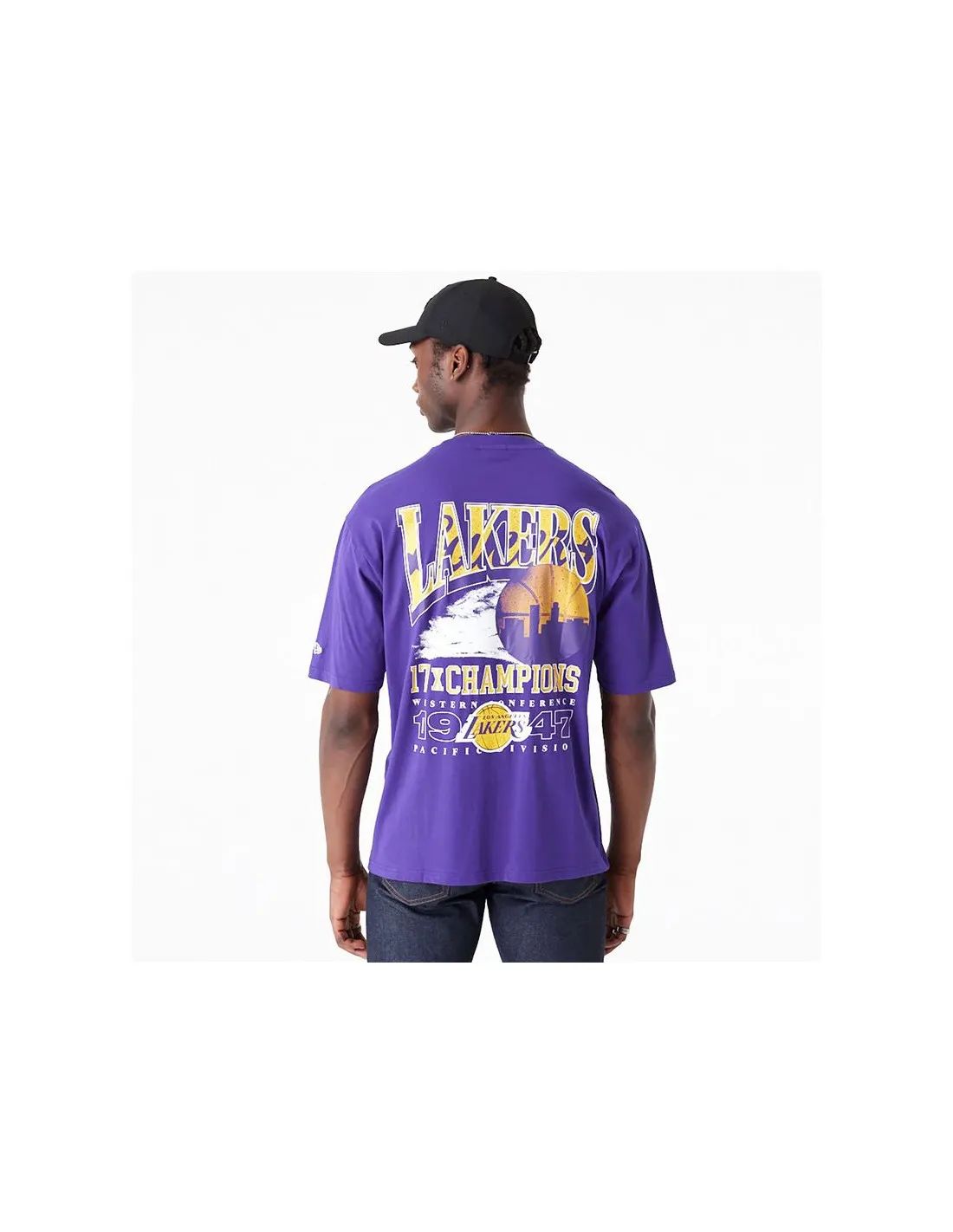 Camiseta New Era Oversized LA Lakers NBA Championship Morado