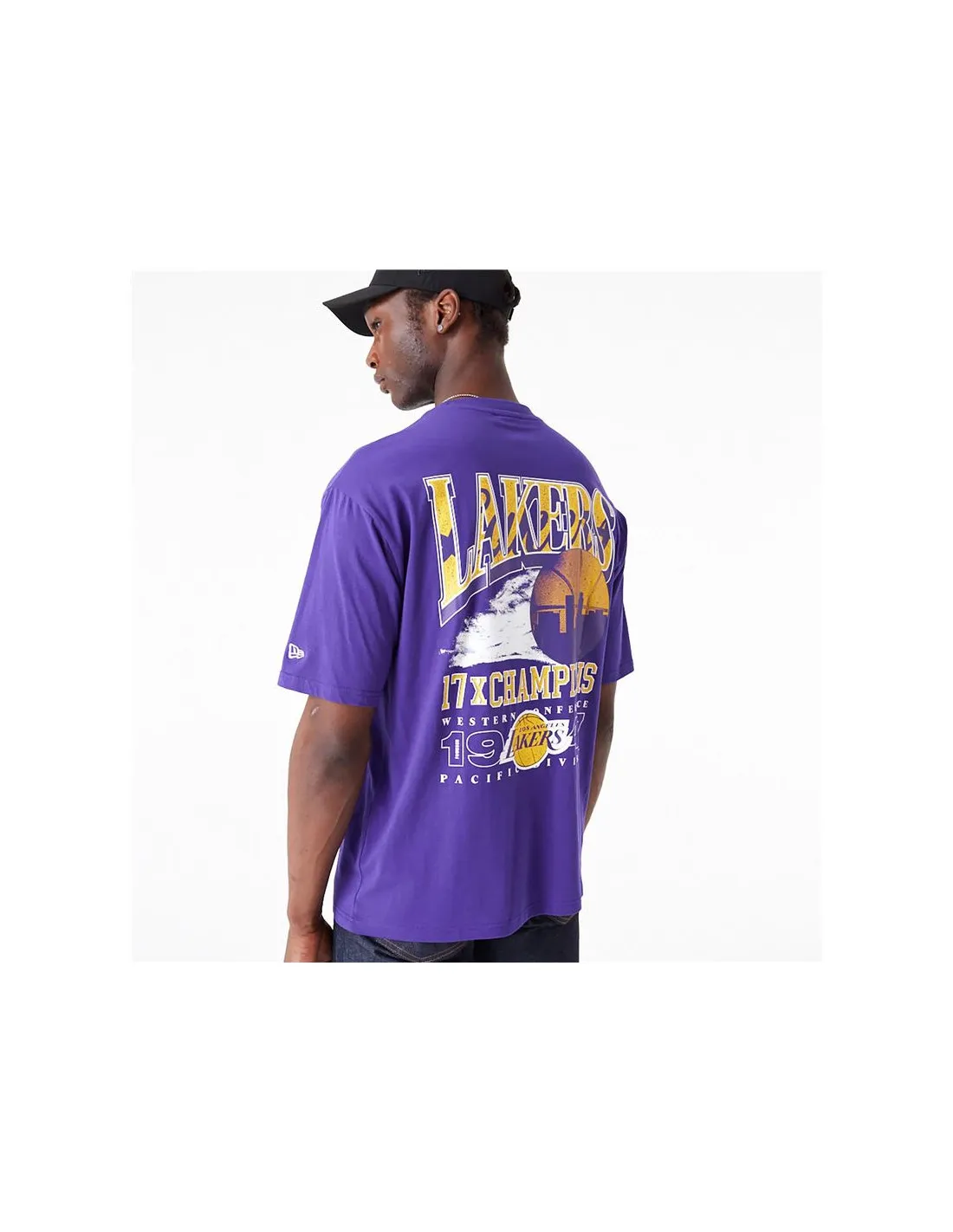 Camiseta New Era Oversized LA Lakers NBA Championship Morado