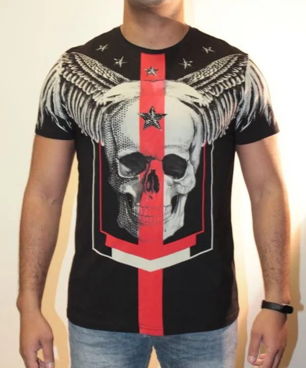 CAMISETA ORIGINAL HOMBRE LOWCOSTMANIA 5379 NEGRO