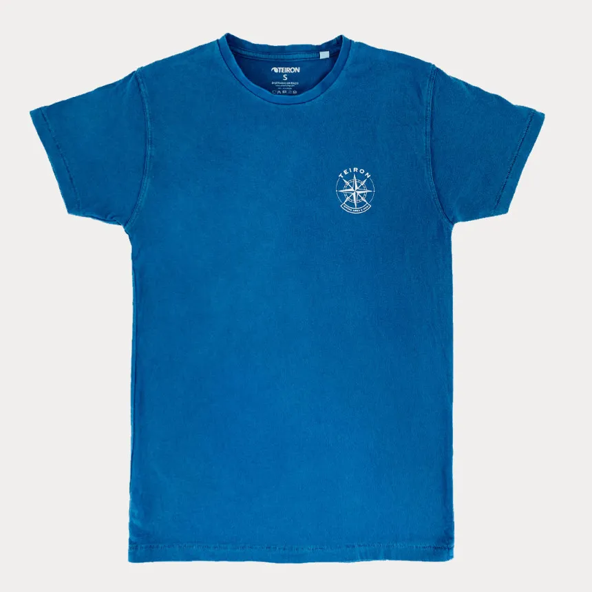 Camiseta Rosa De Los Vientos Lavado Piedra