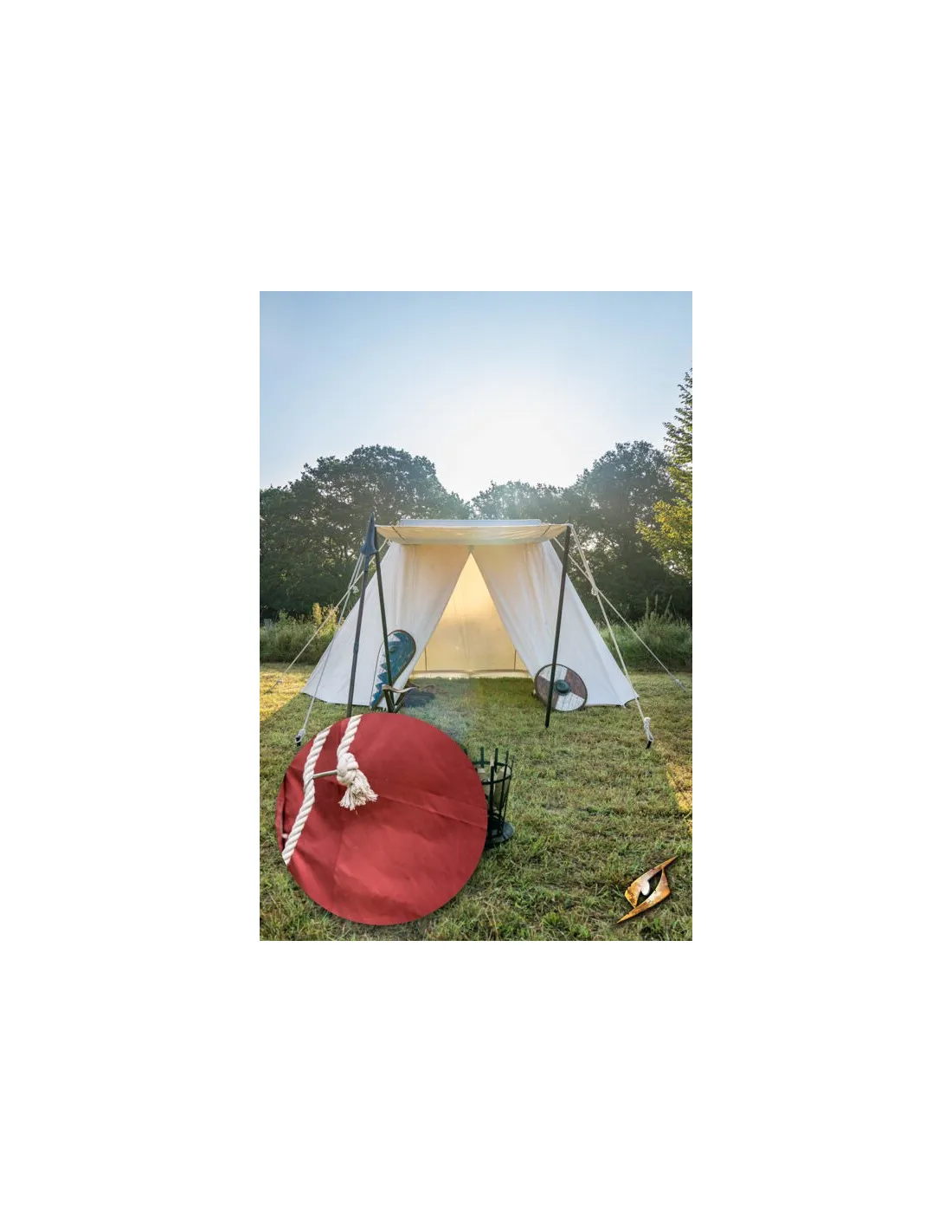 Carpa medieval roja para intrépidos guerreros, 3 x 5 mts.