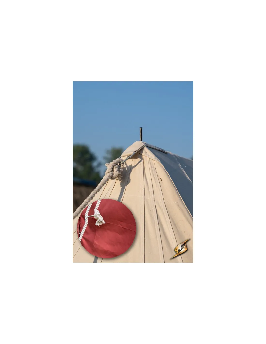 Carpa medieval roja para intrépidos guerreros, 3 x 5 mts.