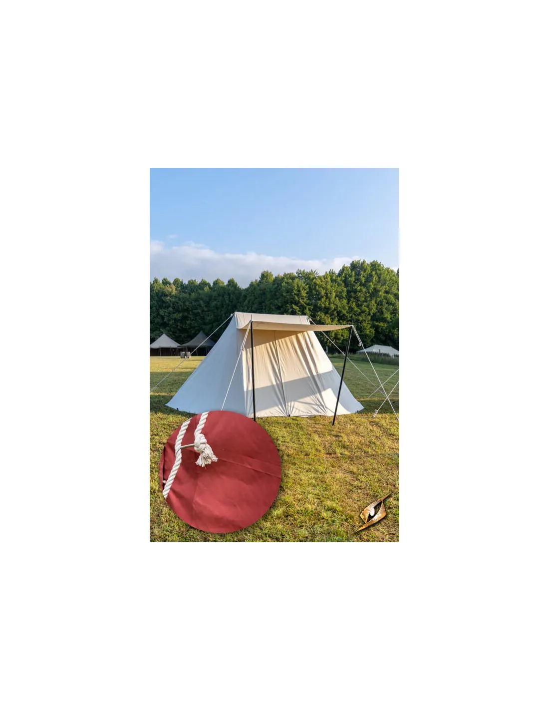 Carpa medieval roja para intrépidos guerreros, 3 x 5 mts.