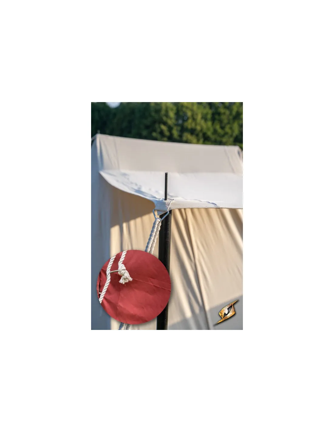 Carpa medieval roja para intrépidos guerreros, 3 x 5 mts.