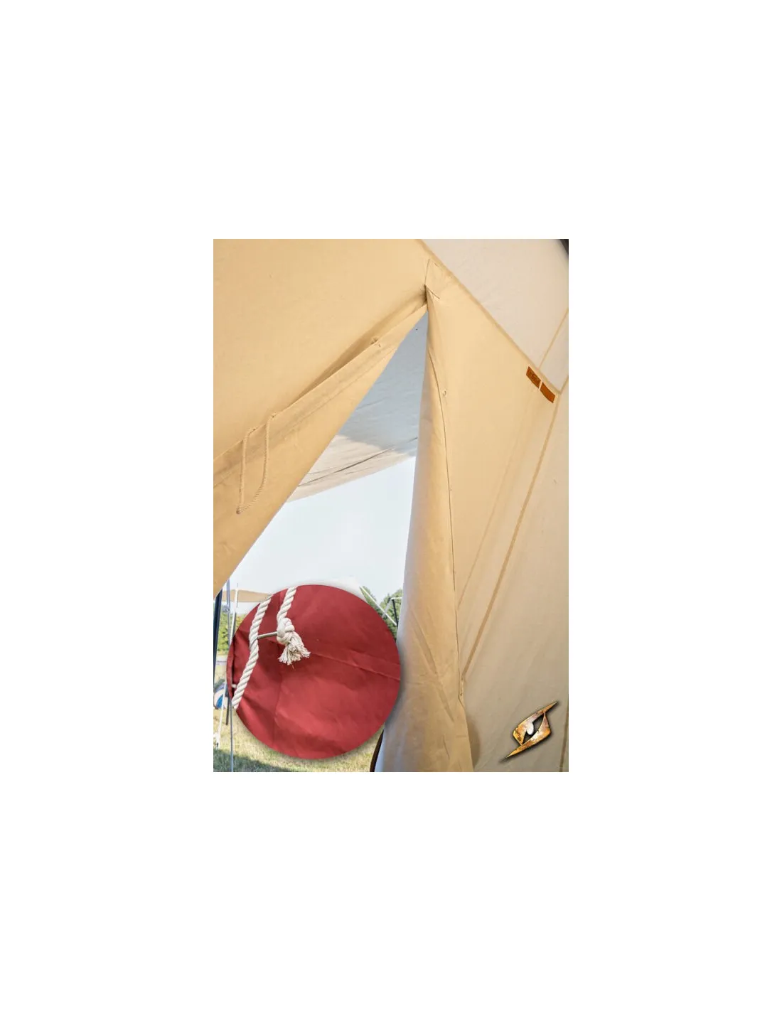 Carpa medieval roja para intrépidos guerreros, 3 x 5 mts.