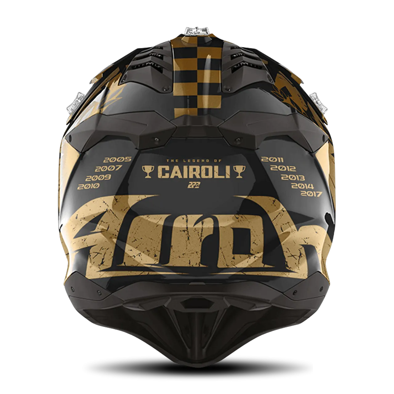 Casco de Cross Airoh Aviator 3 Legend Cromado Brillante