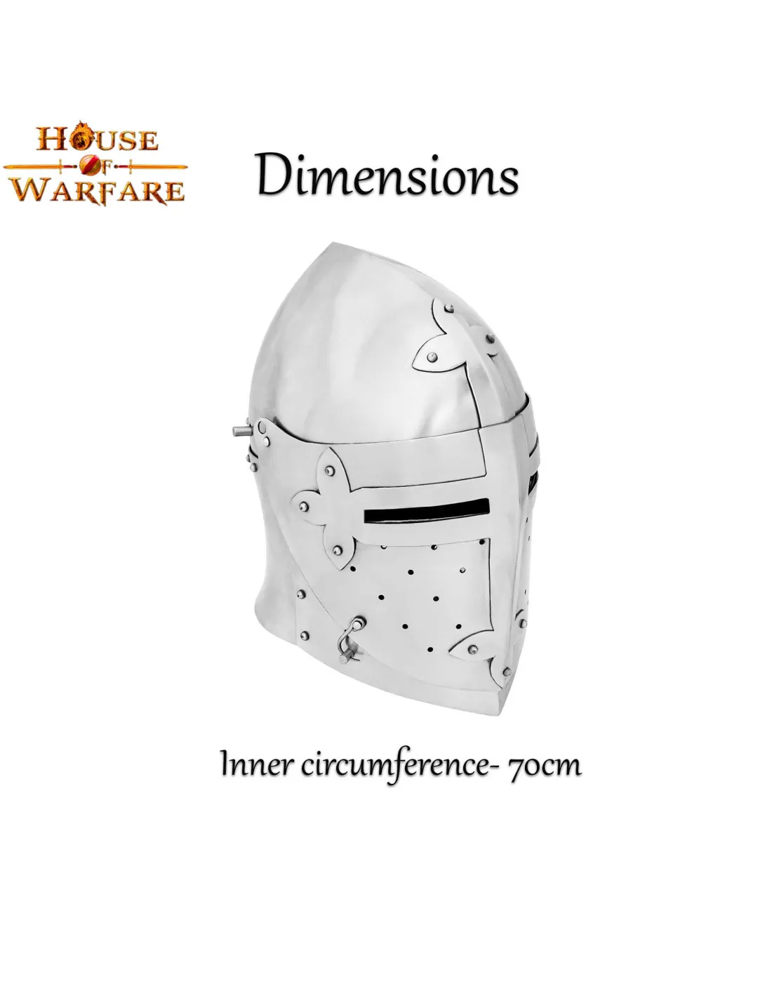 Casco medieval cruzados SugarLoaf con visera, siglo XIV