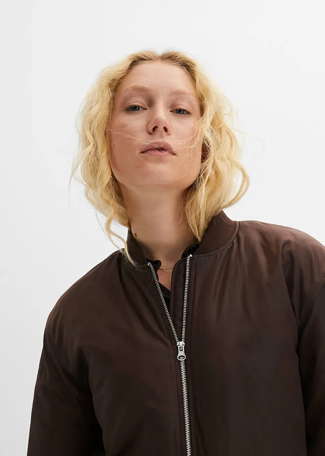 Chaqueta bomber oversize Marrón oscuro
