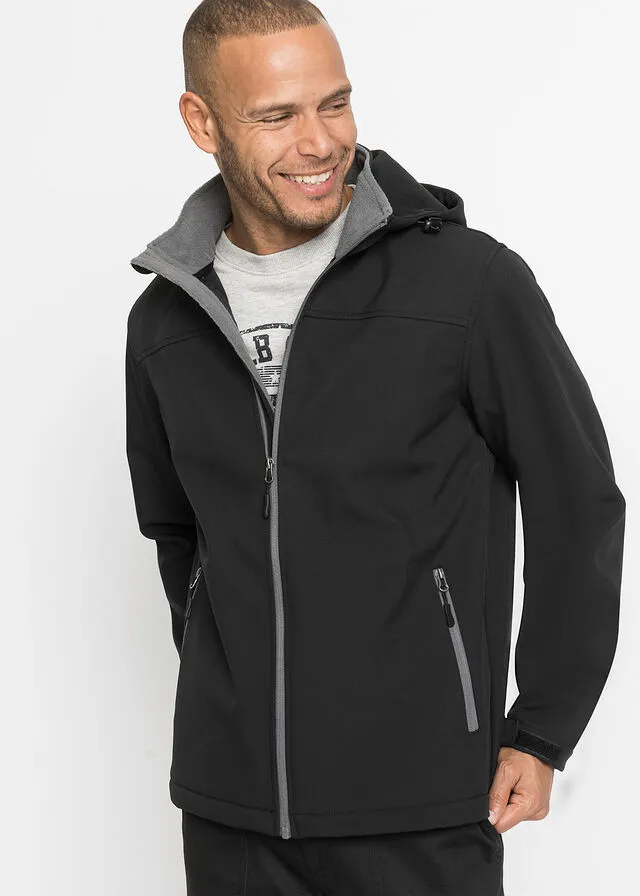 Chaqueta de tejido Softshell Negro