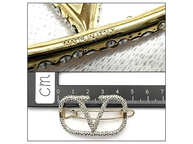 Clip para el cabello femenino de firma Valentino Garavani Dorado 