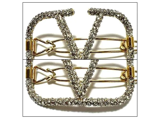 Clip para el cabello femenino de firma Valentino Garavani Dorado 