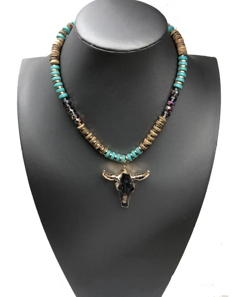 COLLARES VERANIEGOS DE MODA CON CABEZA DE TORO