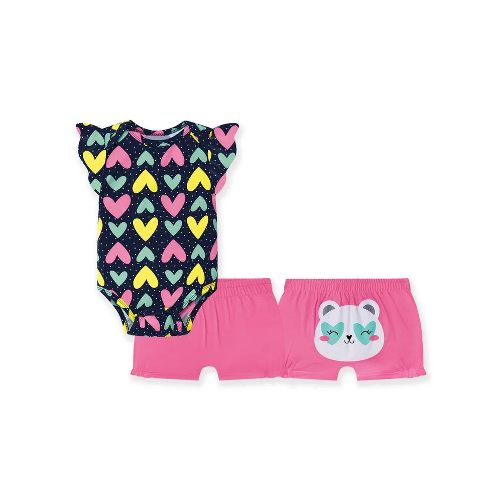 Conjunto body corazones